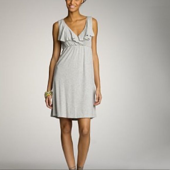 J. Crew black jersey ruffle dress - Picture 5 of 7